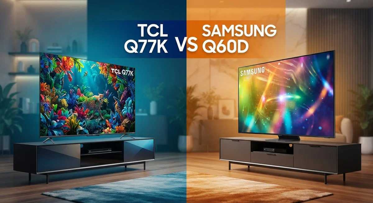 TCL Q77K vs Samsung Q60D: Performance vs Brightness Comparison